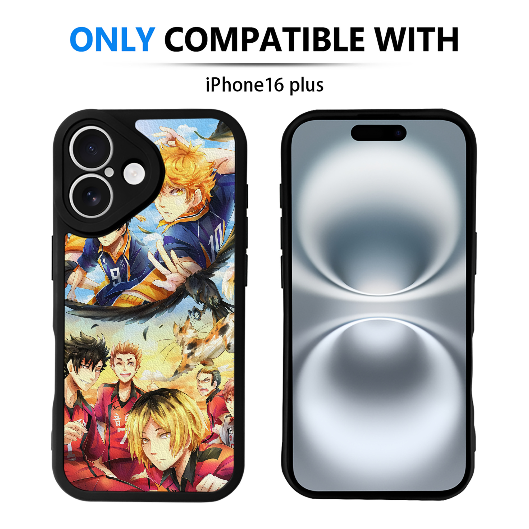 （画像用） ハイキュー!! Haikyu!! 【iPhone 16シリーズ対応】シリコンスマホケース（レザー調） 材質：シリコン